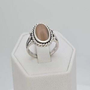 Vtg Signed MARSALA Ring 925 Sterling Silver Brown Cabochon Size 6 FREE $HIPPING!